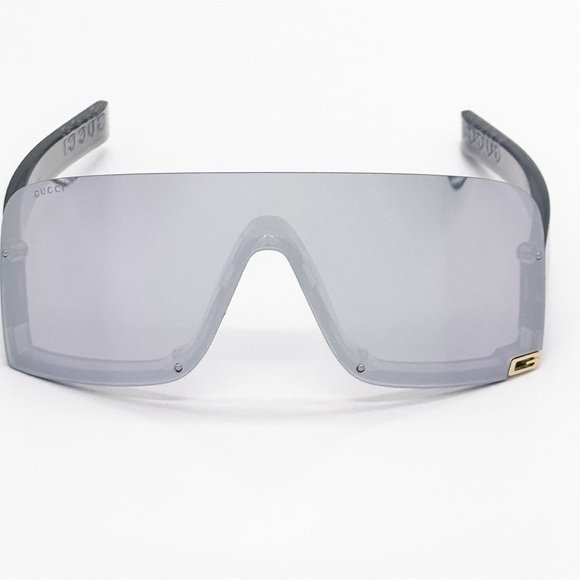 NEW GUCCI GG1637S 002 OVERSIZED SILVER MASK WOMEN SUNGLASSES GUCCI - Picture 5 of 11